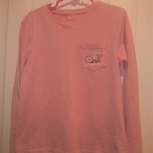 Vineyard Vines Kids Coral Long Sleeve Tee